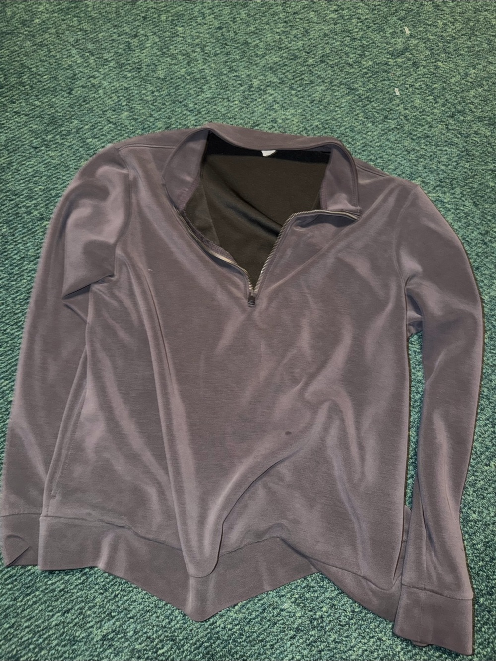 Men's Quarter-Zip Pullover Hoodie - Slate Gray